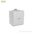 IP65 1 Way 1G Wall Switch com LED de montagem em superfície